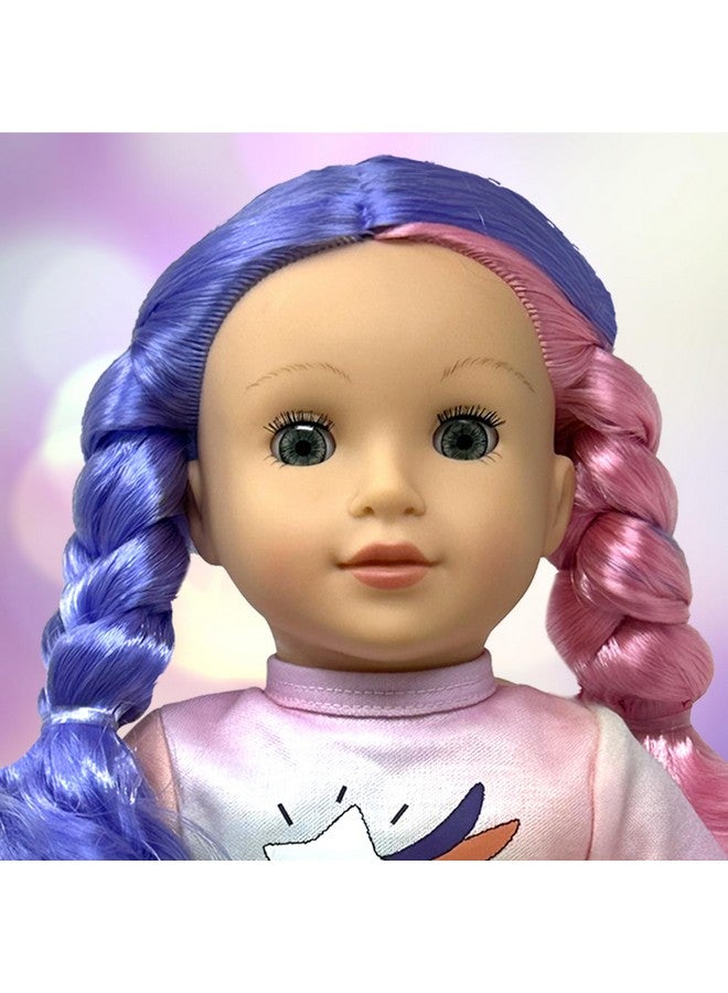 18 Inch Dolls With Soft Hair And Accessories Soft Body 18 Inch Doll With Sleeping Eyes Poseable Vinyl Arms & Legs Dress Outfit Cute 18