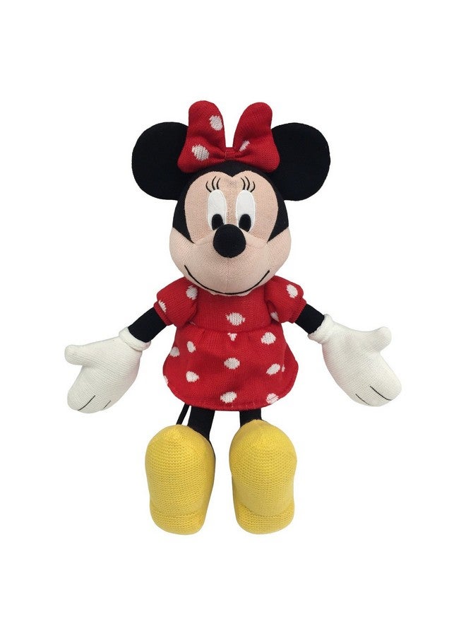 Disney Minnie Mouse Classics Knit Plush Stuffed Pillow Buddy Knit Super Soft Polyester Microfiber 21 Inch (Official Disney Product)