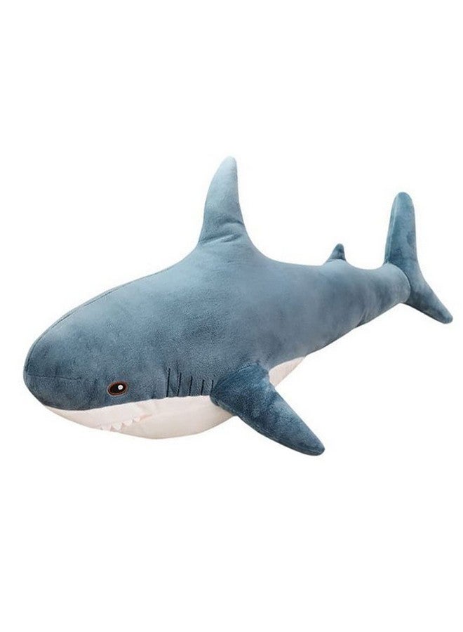 30 Inch Giant Shark Stuffed Animal Pillow Soft Shark Toys Big Shark Plush Pillows For Kidscomfortable Sleeping Pillow Back Cushion Doll Gift For Kids(Blue)