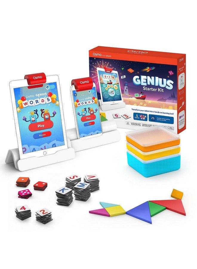 Genius Starter Kit For Ipad  5 Educational Learning Games  Ages 610  Math Spelling Creativity & More  Stem Toy Gifts For Kids Boy & Girl  Ages 6 7 8 9 10 Ipad Base Included