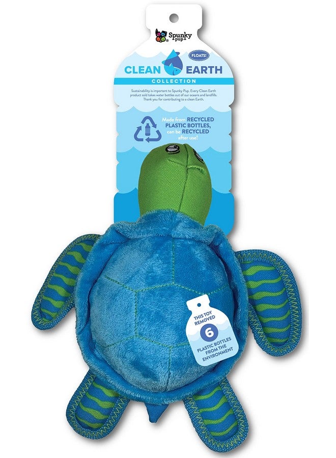 Clean Earth Plush Turtle ; Made From 100% Recycled Water Bottles ; Large