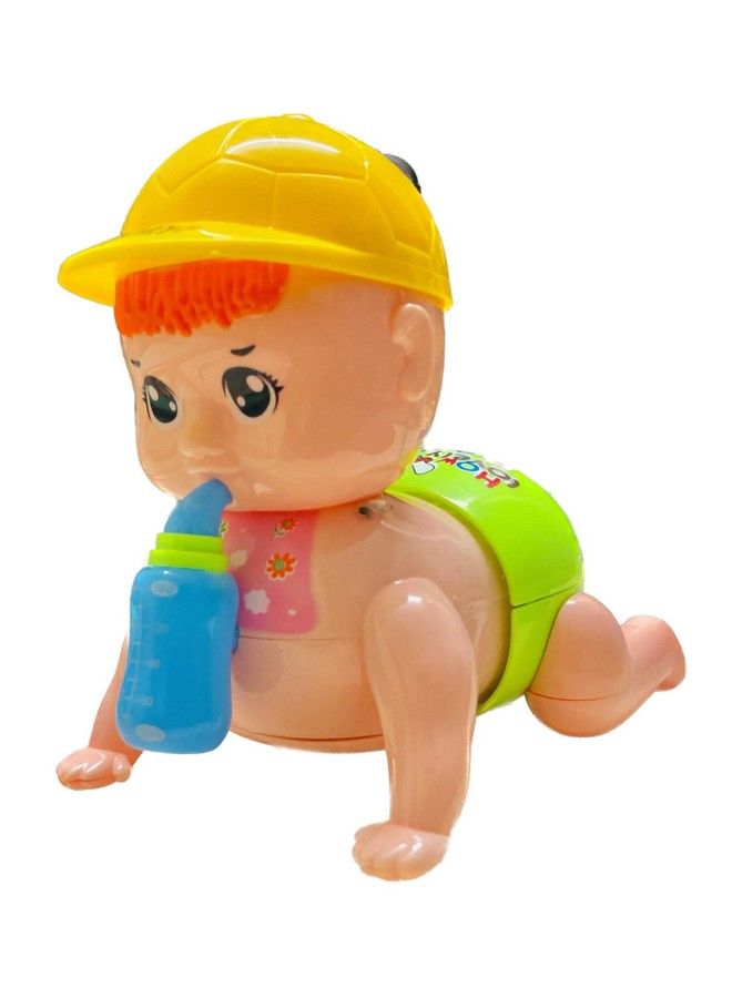 Musical Crawling Baby Toy For Babies Kids Infants Dazzling Lights And Dynamic Sound Colour As Per Stock
