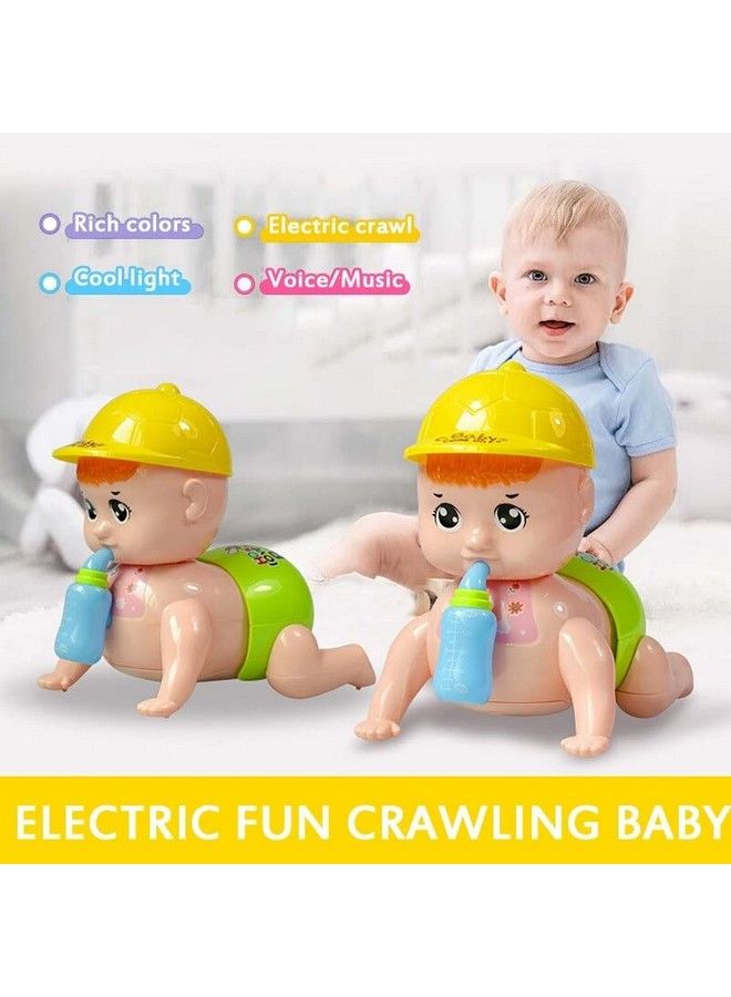 Musical Crawling Baby Toy For Babies Kids Infants Dazzling Lights And Dynamic Sound Colour As Per Stock