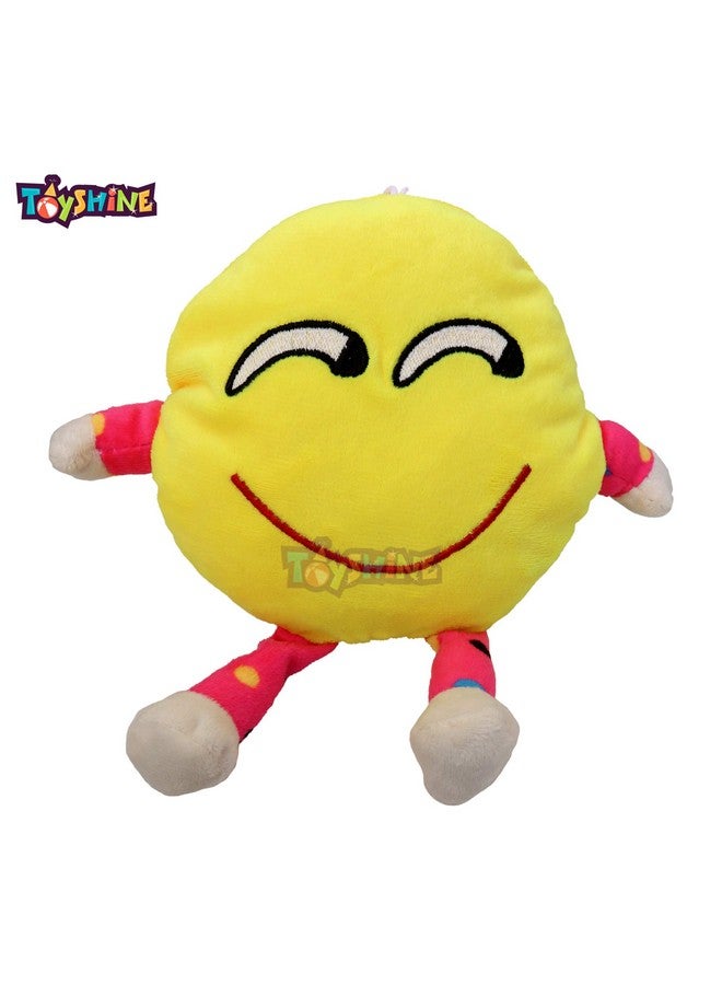 Soft Toy For Kids Boy Girl Baby Soft Feather Cotton Fabric Naughty Smiley Yellow 18 Cms