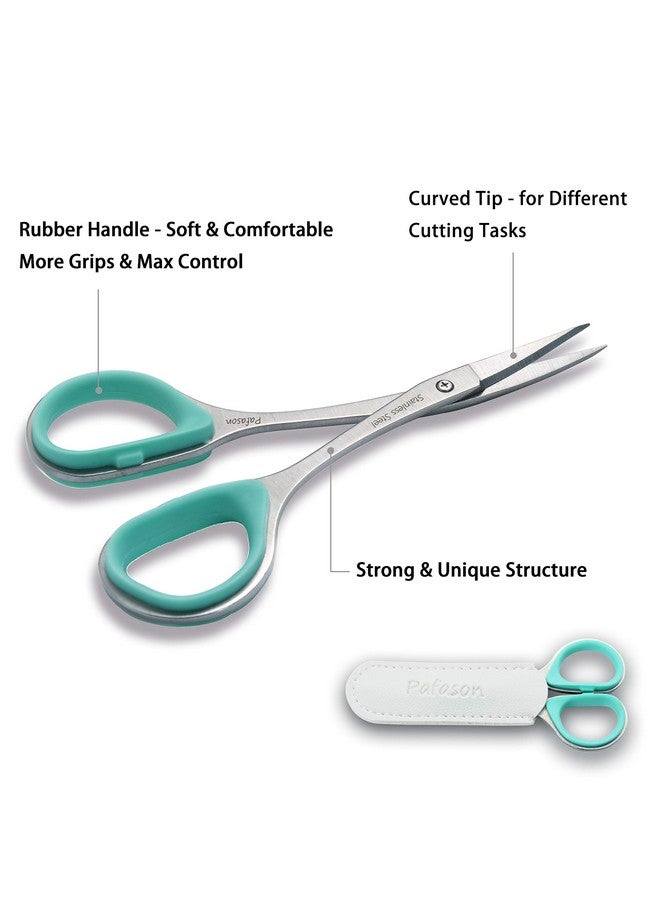 Stainless Steel Curved And Straight Nail Cuticle Manicure Scissor Set MultiPurpose Pedicure Beauty Grooming Tool For Nail Dry Skin
