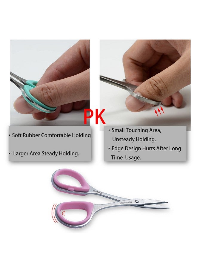 Stainless Steel Curved And Straight Nail Cuticle Manicure Scissor Set MultiPurpose Pedicure Beauty Grooming Tool For Nail Dry Skin