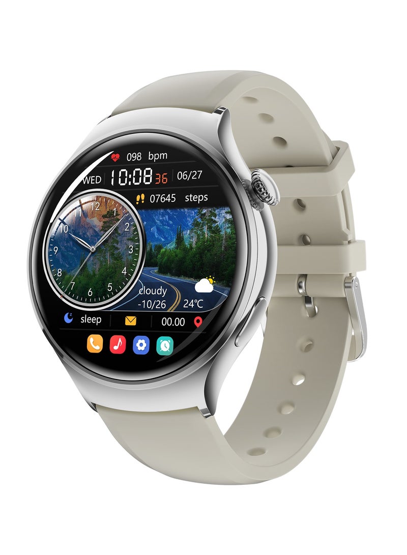 High Quality M11 Smart Watch 1.27 Inch HD Screen 100+ Sports Modes All Day Heart Rate Monitoring Smartwatch For Women- Silver