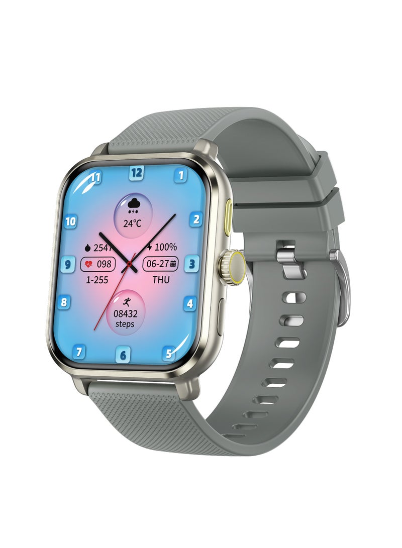 IP68 Waterproof 2024 M12 Health Monitoring GPS Smart Watch Multi-Locomotion Mode Multilingual Pedometer Smart Watch- Silver