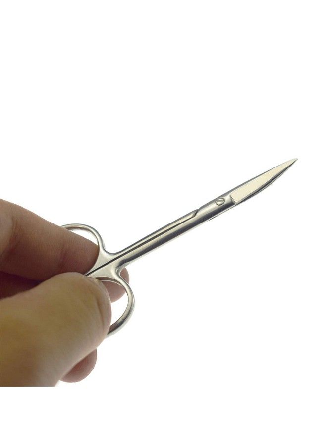 Premium Manicure Scissors MultiPurpose Stainless Steel Cuticle Pedicure Beauty Grooming Kit For Nail Eyebrow Eyelash Curved Blade