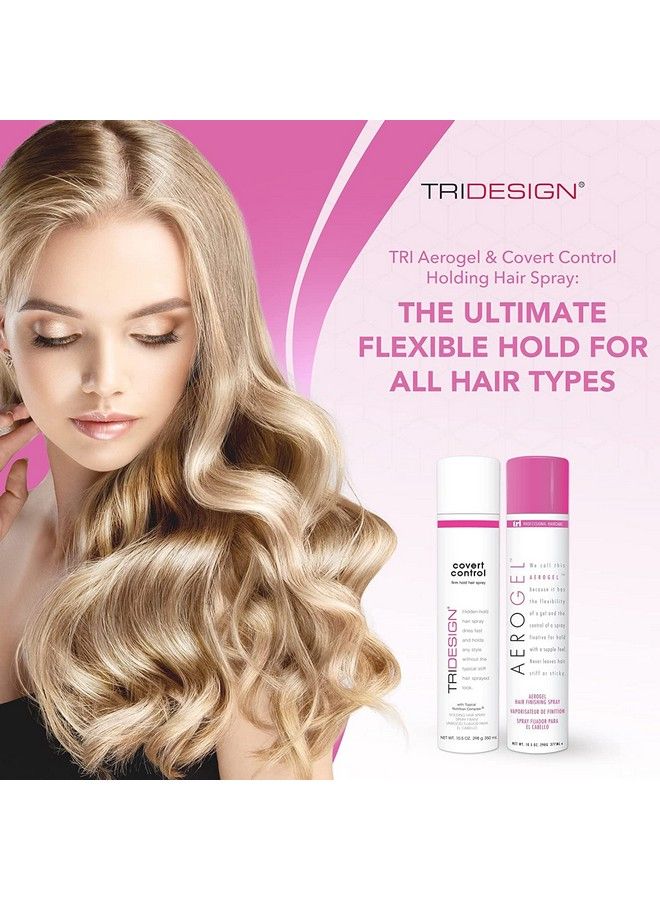 Tri Design Covert Control Hairspray For Women & Men Aerosol Hidden Control Strong Hold Hairspray Fastdrying Hair Setting Spray Hair Products For Women & Men 2 10.5Oz Hair Sprays