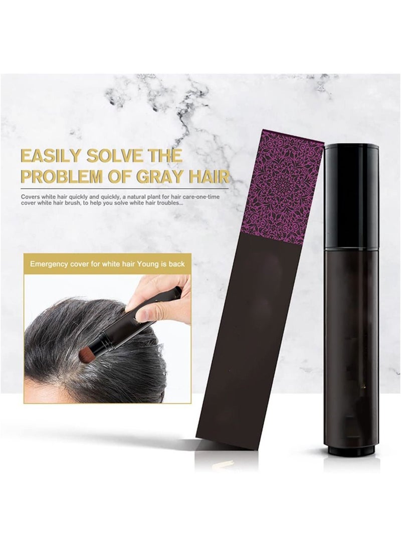 Semi-permanent Root Hair Coloring, Dye Pen for Roots, Haircolor Touch-Up Stick to Cover Gray (Black)