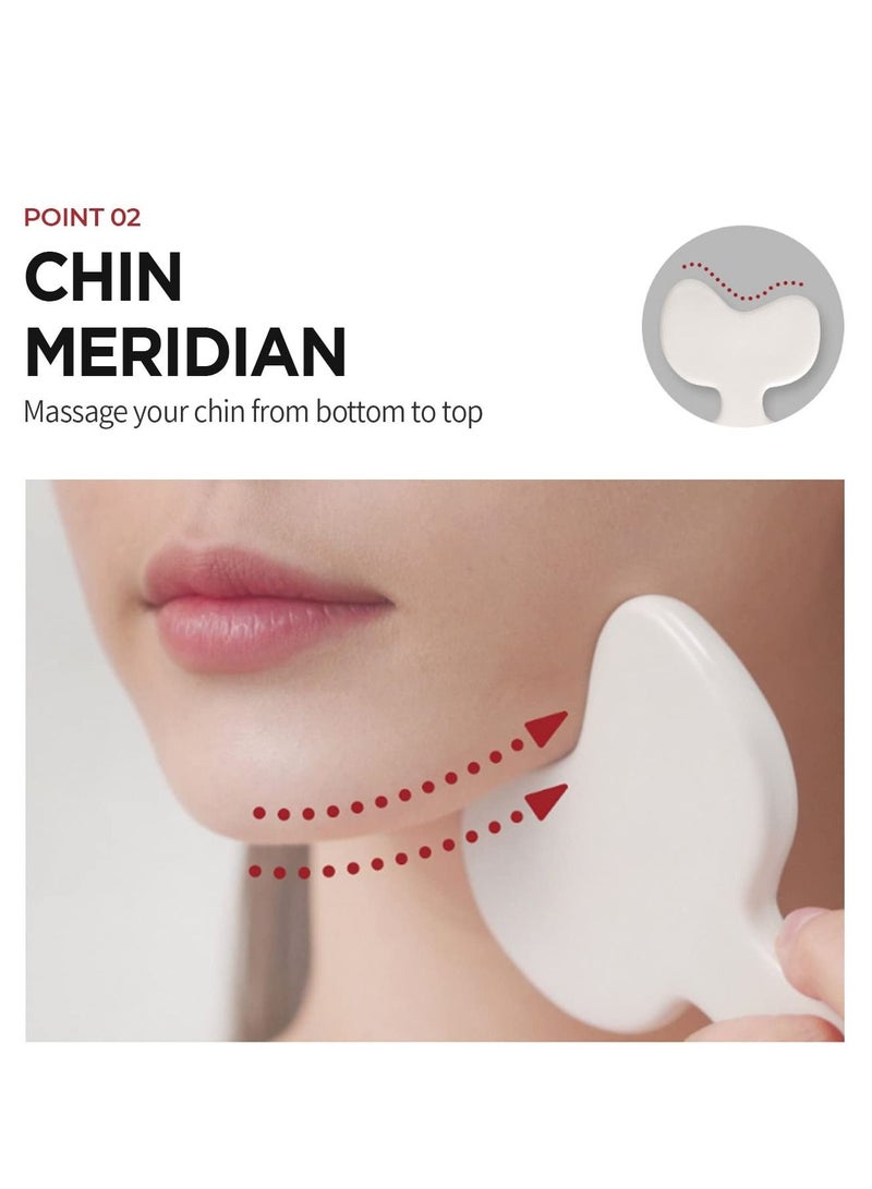 Gua Sha Massage Tool, Body Ceramic Sha, for Promotes Blood Flow Prevents Wrinkles Removes Toxins, Facial Massager