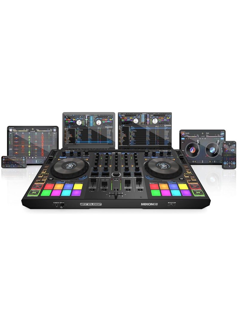 Reloop Mixon 8 Pro 4-Channel Professional Hybrid DJ Controller