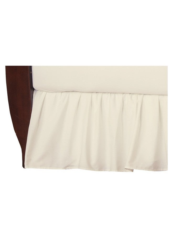 100% Natural Cotton Percale Ruffled Crib Skirt Ecru 52