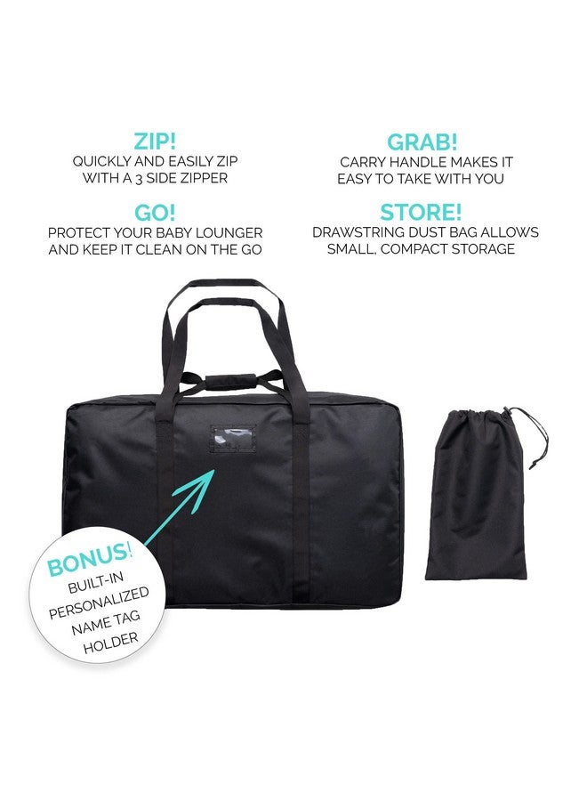Travel Bag And Transport Tote For Baby Lounger Keep Newborn Loungers Clean And Secure Compatible With Dockatot Snuggle Me And Other Baby Nest Pillows Black