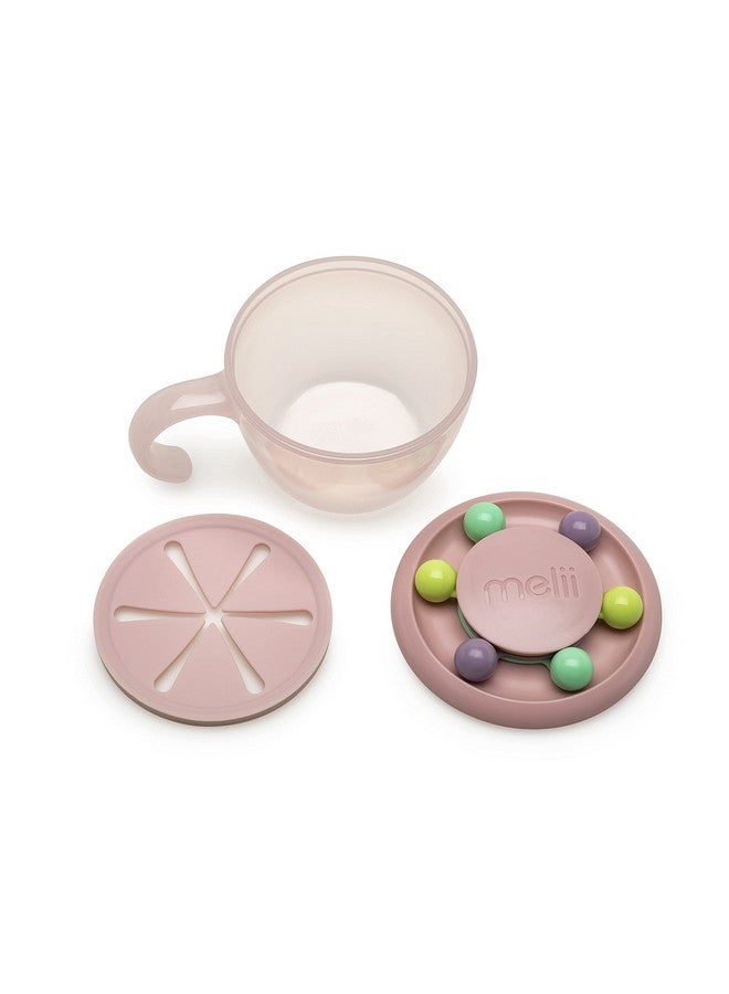 Abacus Snack Container With Lid For Kids Toddlers And Baby (Pink)