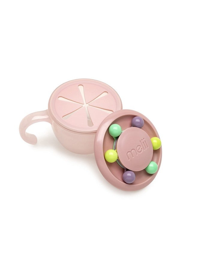 Abacus Snack Container With Lid For Kids Toddlers And Baby (Pink)