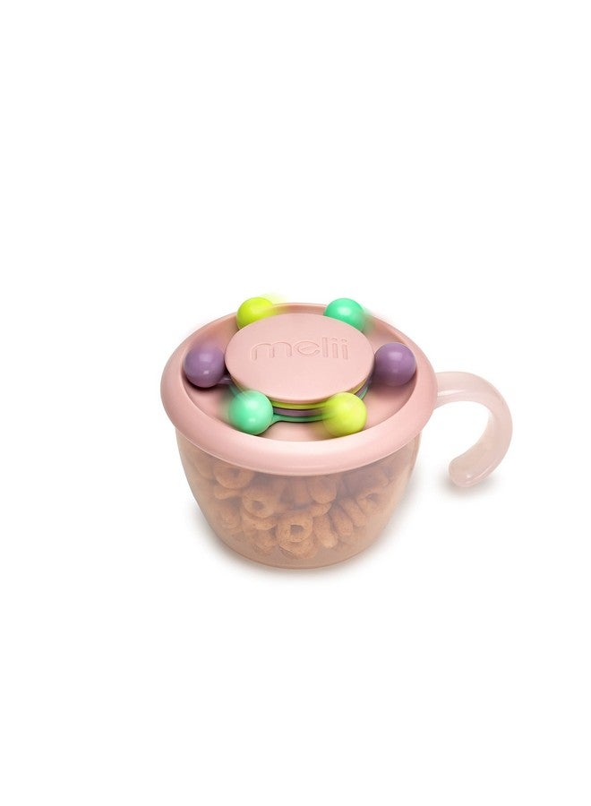 Abacus Snack Container With Lid For Kids Toddlers And Baby (Pink)