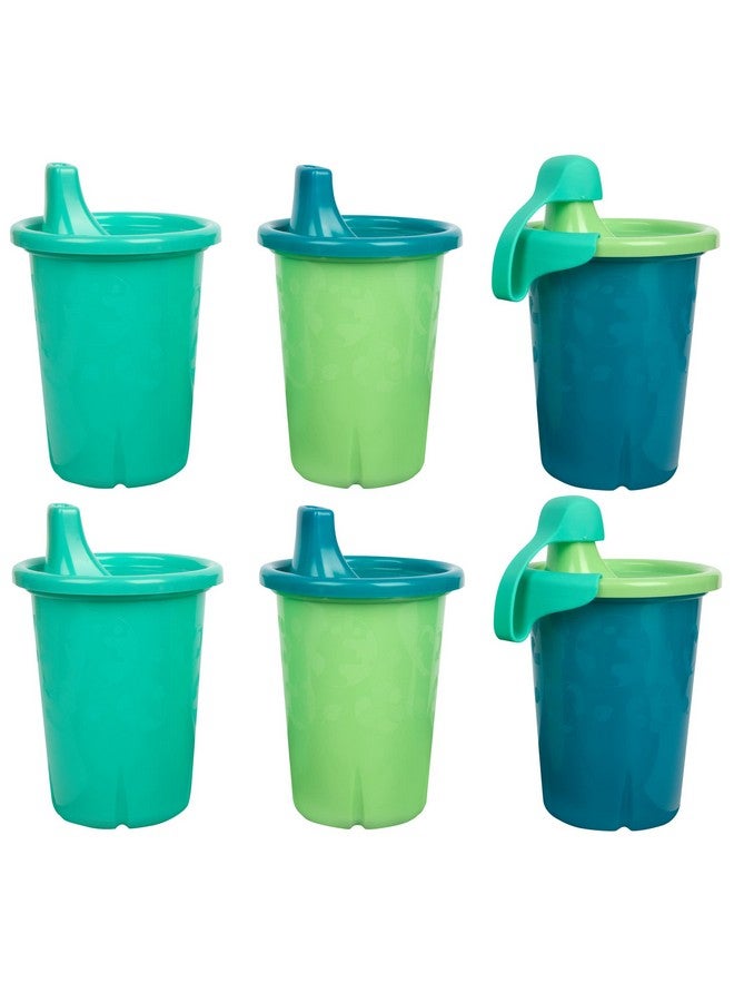 Greengrown Reusable Spillproof Sippy Cups Toddler Cups With Straws Bluegreen 6 Count