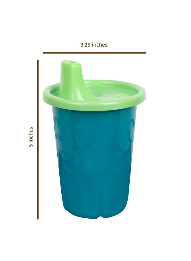 Greengrown Reusable Spillproof Sippy Cups Toddler Cups With Straws Bluegreen 6 Count