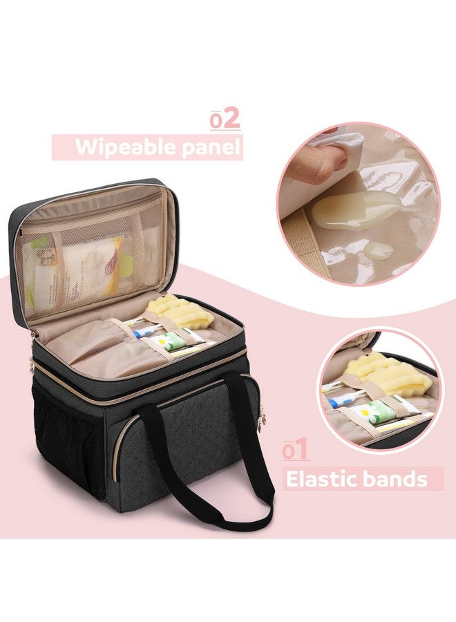 Double Layer Bag Compatible With Spectra S1 And S2 Breast Pump And Extra Parts (Suitable For Home Or Travel Use Patent Design Bag Only) Black