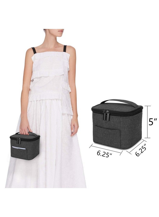Breastmilk Cooler Bag (Hold Four 5 Ounce Breastmilk Bottles) Leakproof Breast Milk Cooler For 4 Or 5 Ounce Bottles (Bag Only) Black