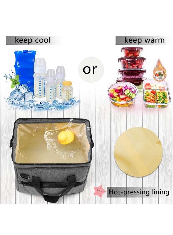 Breastmilk Cooler Bag With An Ice Pack (Fits 6 Bottles Up To 9 Ounces) Breastmilk Cooler For Breastmilk Bottles And Small Accessories Gray