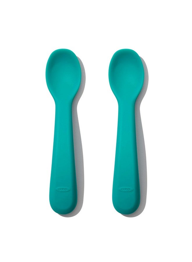 Tot Silicone Spoon Set Teal