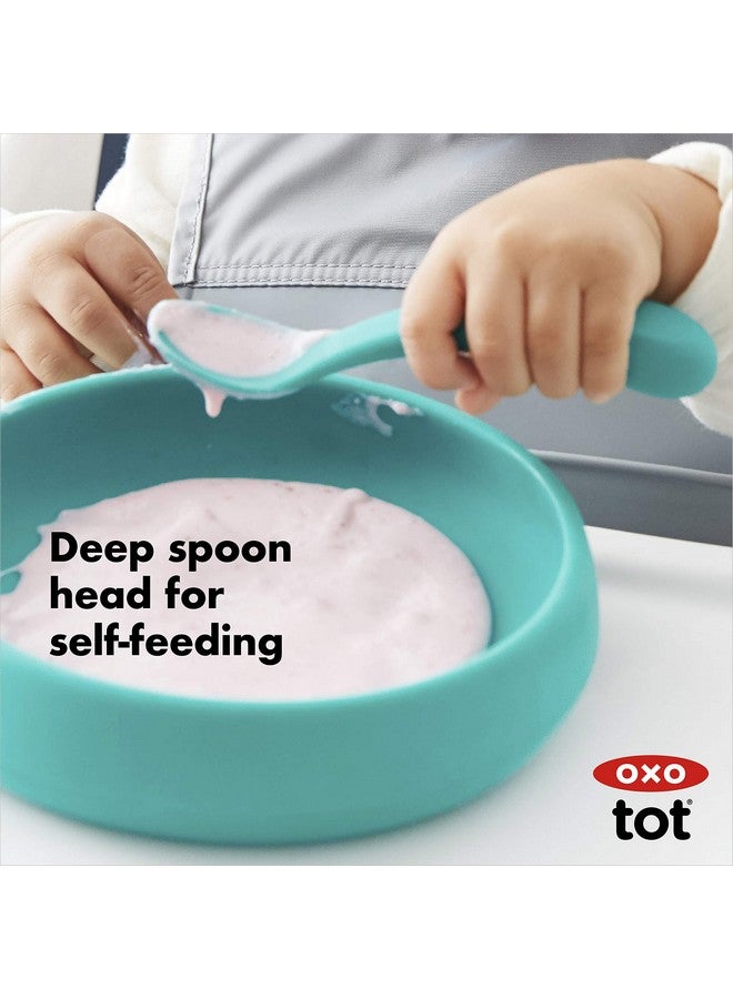 Tot Silicone Spoon Set Teal