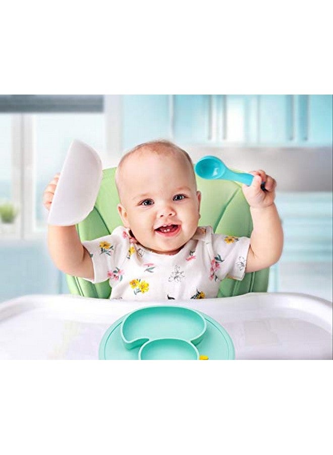 Toddler Plate Portable Baby Plates For Toddlers And Kids Bpafree Strong Suction Plates For Toddlers Dishwasher & Microwave Safe Silicone Placemat 9X6X1.4 Inch