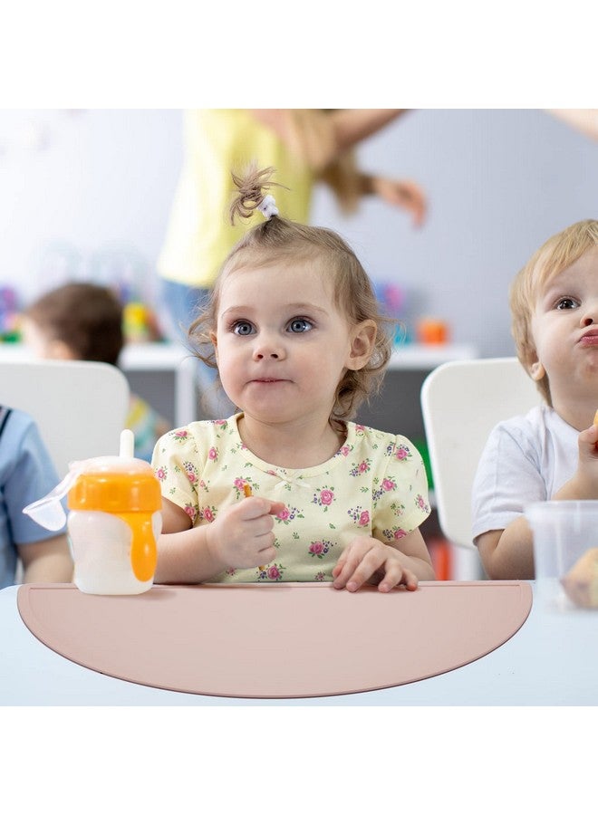 4 Packs Silicone Placemats For Baby Non Slip Placemats For Kids Toddlers Food Table Mats Portable Toddlers Placemats For Dining Table 4 Colors(Gray Apricot Blue Pink)