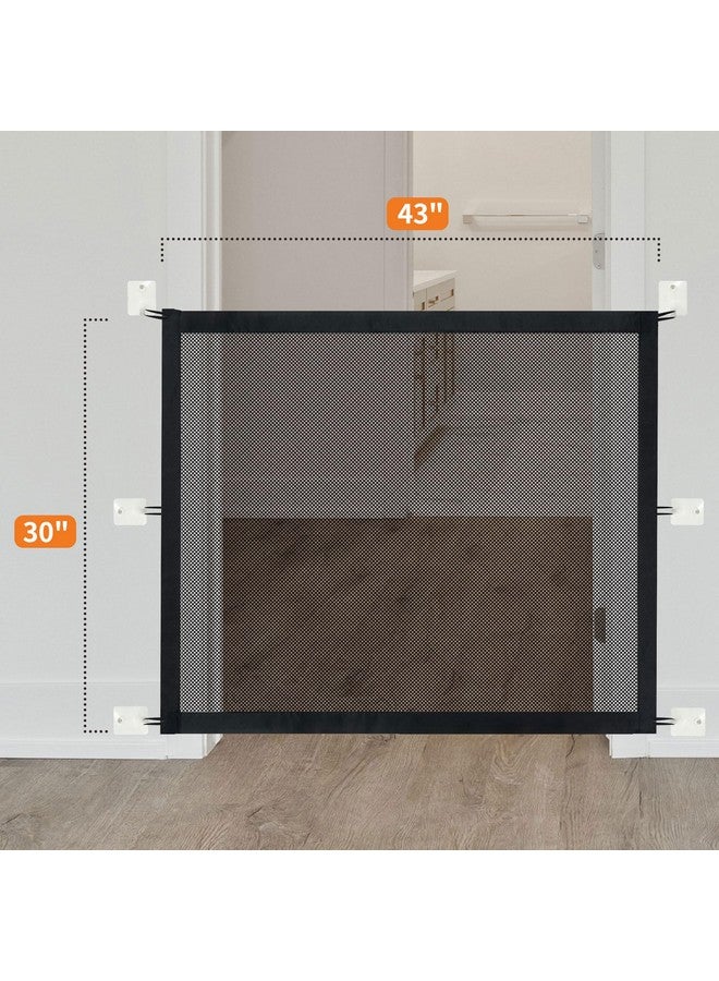 43'' X 30'' Magic Pet Gate Dog Gates For Doorways Baby Gate For Stairs And The House Providing A Safe Enclosure For Pets To Play And Rest 6 Loops Design