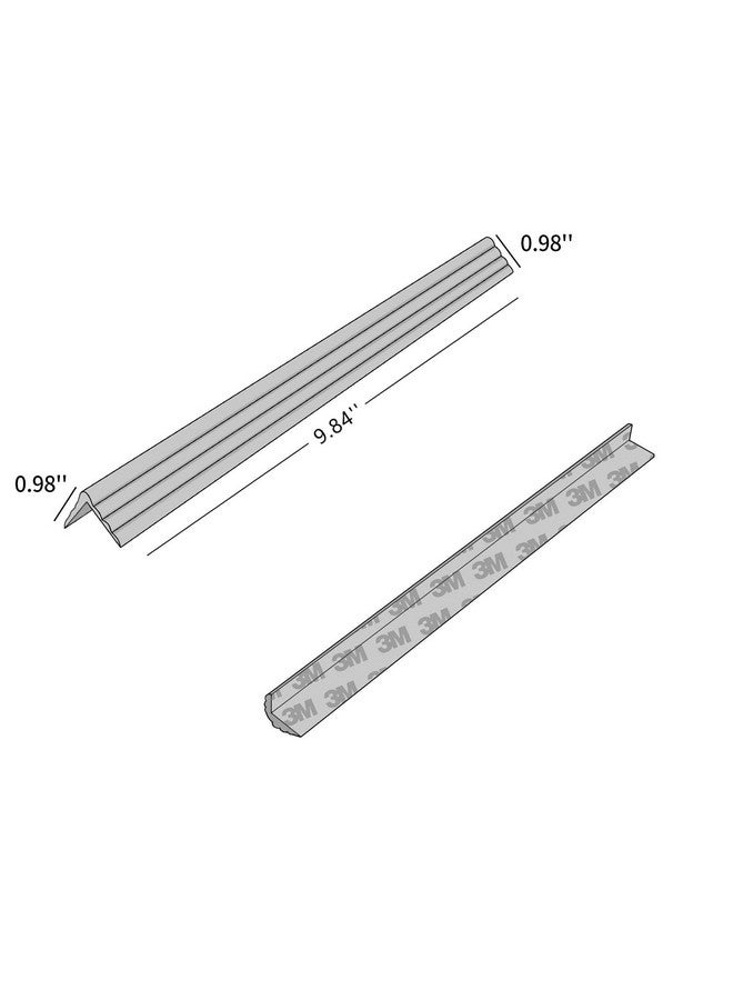 Table Wall Edge Protector Clear Corner Protectors Guards 6.56 Feet Furniture Fireplace Safety Bumpers 8 Pack Baby Proofing With Wide Coverage And Safe Silicone Material (Semitransparent)