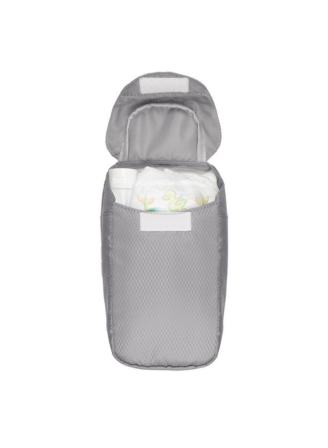 Tot Onthego Wipes Dispenser With Diaper Pouch Gray