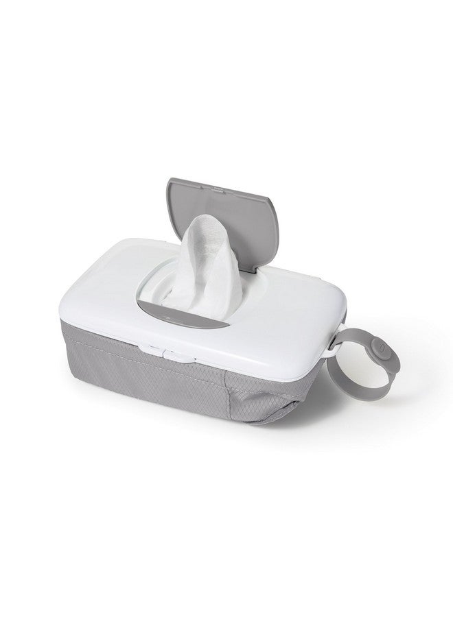 Tot Onthego Wipes Dispenser With Diaper Pouch Gray