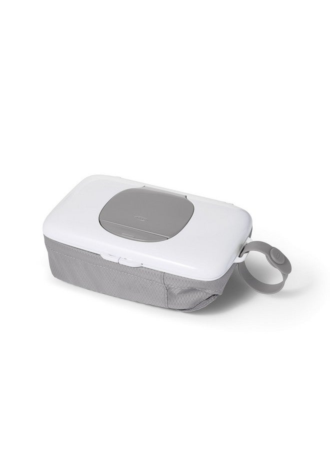 Tot Onthego Wipes Dispenser With Diaper Pouch Gray