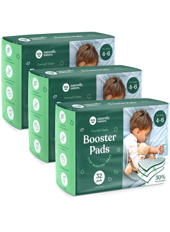 Overnight Diaper Doubler Booster Pads With Adhesive (96 Count) For Pullon & Regular Diapers ; Nighttime Leak Protection For Heavy Wetters Diaper Liners For Boys & Girls