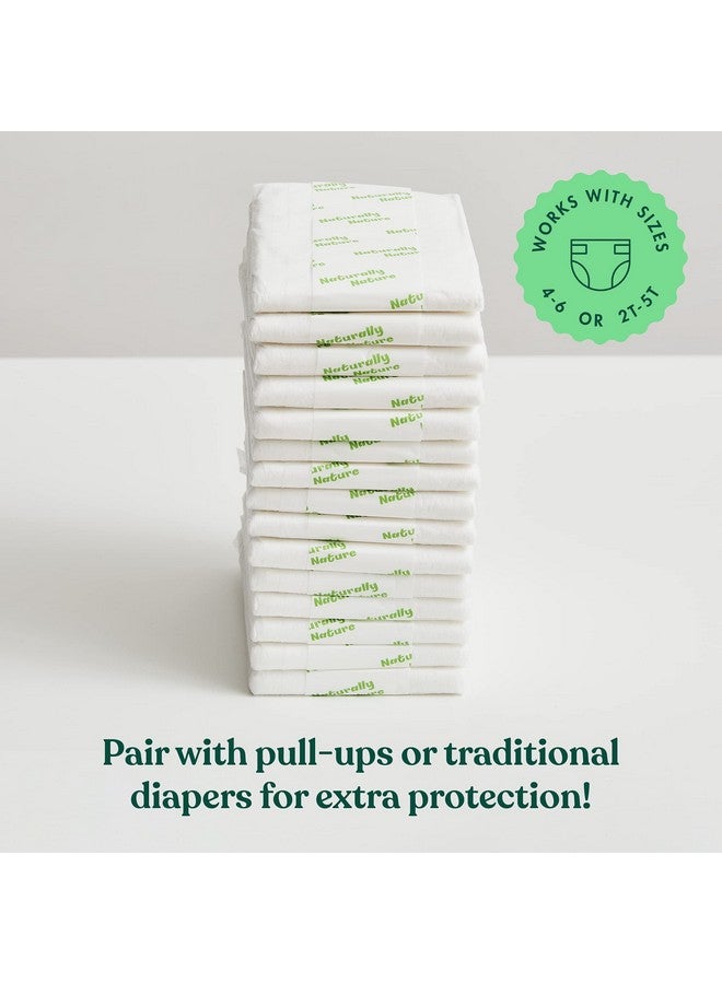 Overnight Diaper Doubler Booster Pads With Adhesive (96 Count) For Pullon & Regular Diapers ; Nighttime Leak Protection For Heavy Wetters Diaper Liners For Boys & Girls