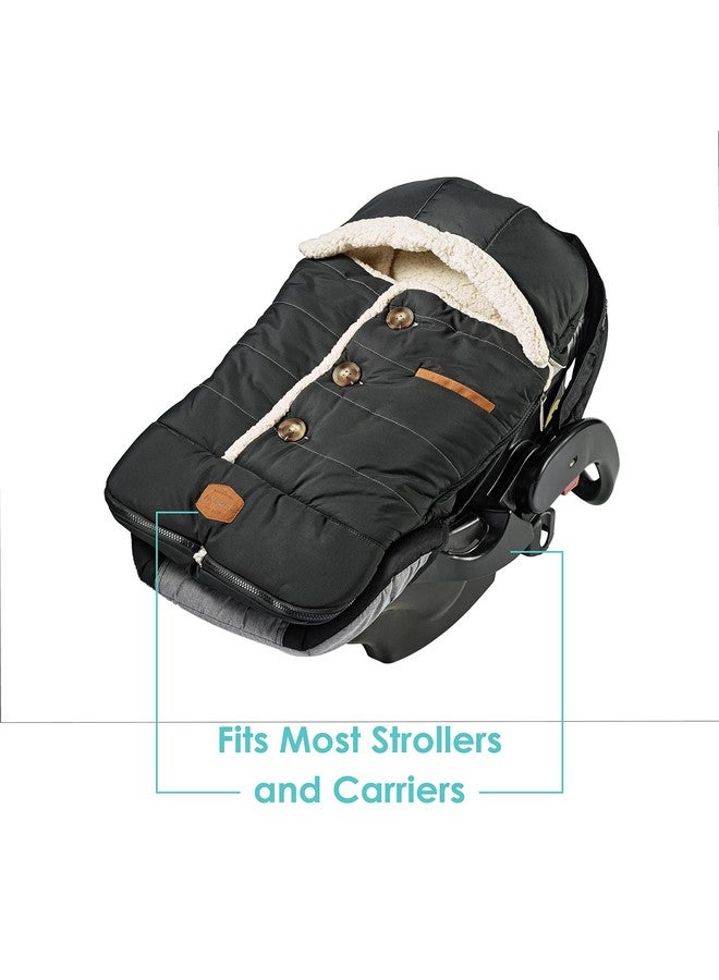 Bundle Me Winter Baby Car Seat Cover And Bunting Bag Urban Black Weather Resistant Baby Carrier Cover Winter Baby Essentials