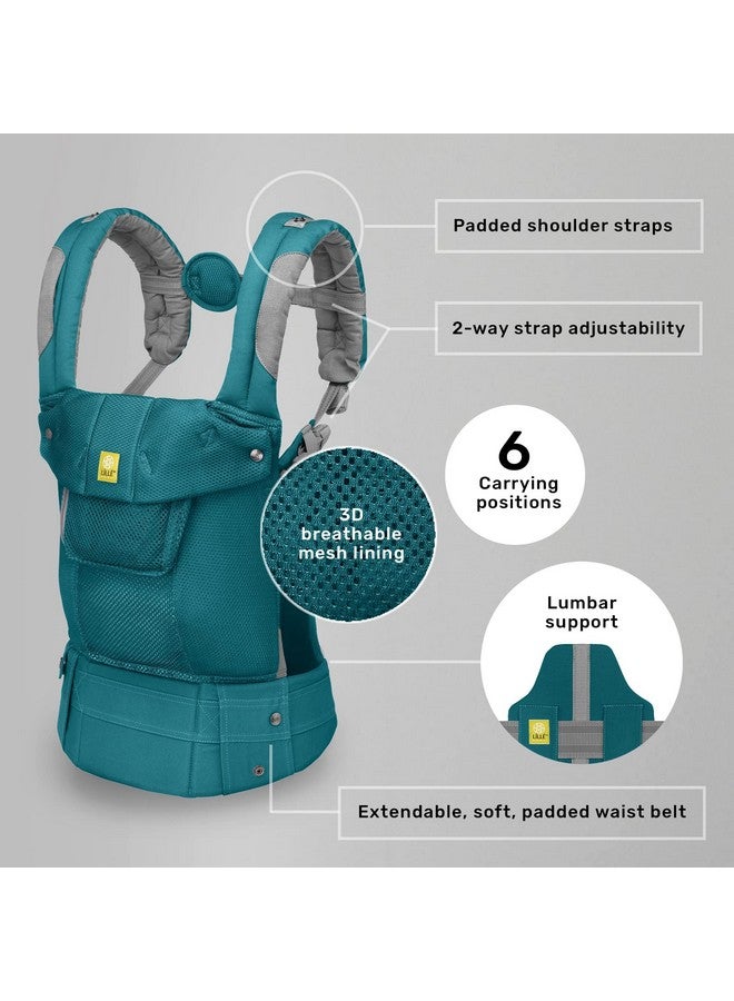 Líllébaby Complete Airflow Ergonomic 6In1 Baby Carrier Newborn To Toddler With Lumbar Support For Children 745 Pounds 360 Degree Baby Wearing Inward And Outward Facing Pacific Coast