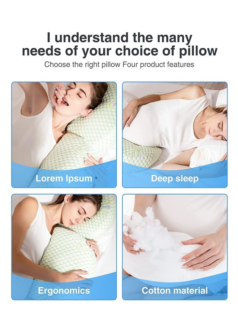 Pregnancy Pillows for Sleeping, Maternity Pillow, Body Pillow Support the Back, Legs, Belly, and Hips of Pregnant Women, Detachable Adjustable with Cover