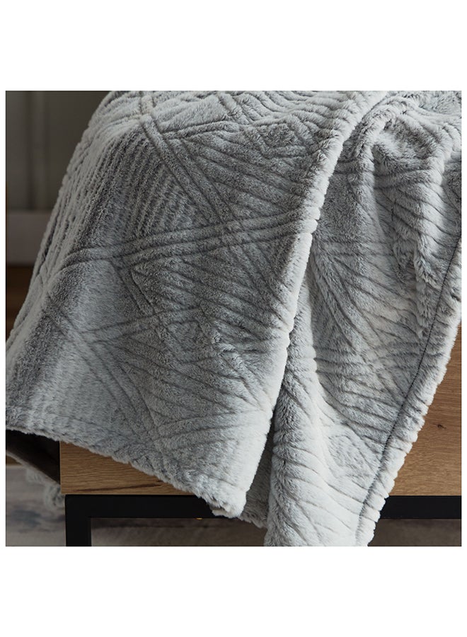 Edure Embossed Bottom Printed Twin Blanket 150x220 cm