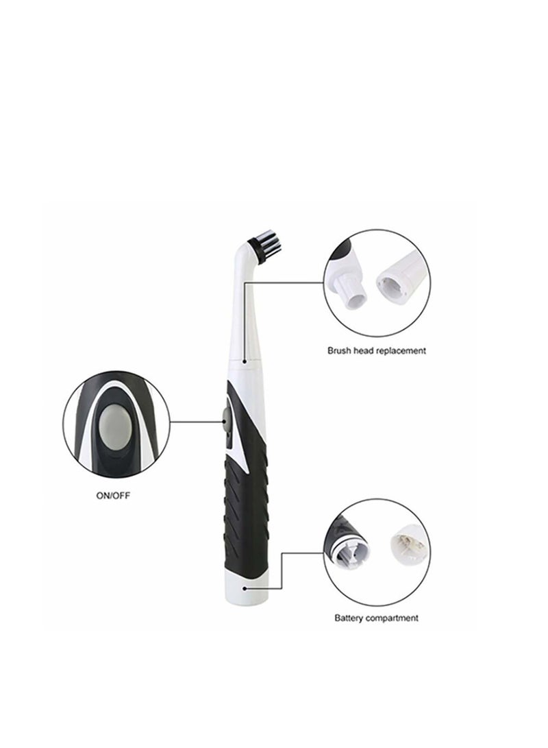 Electric Cleaning Brush Set, Durable Sonic Sink Scrubber with 4 Head Tool Power Brush, Handheld Small Scrub Brushes, for Deep Crevice