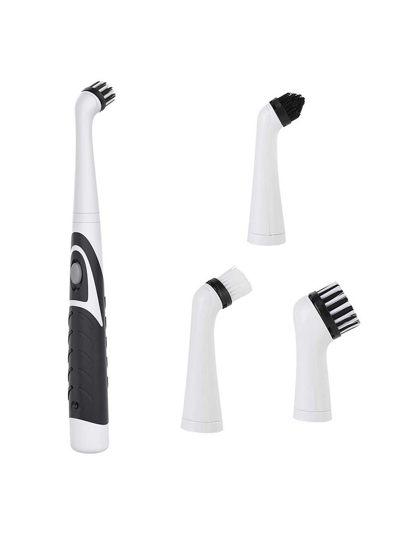 Electric Cleaning Brush Set, Durable Sonic Sink Scrubber with 4 Head Tool Power Brush, Handheld Small Scrub Brushes, for Deep Crevice