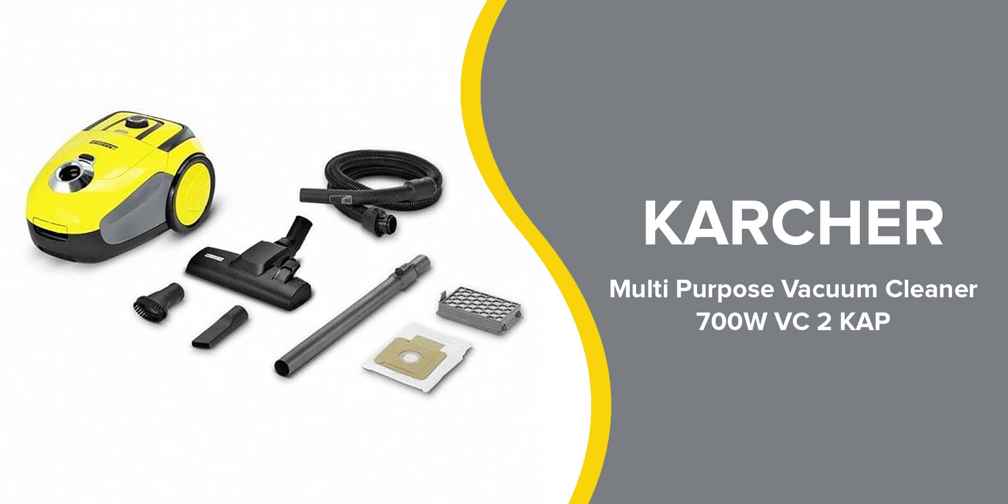 Multi Purpose Vacuum Cleaner 2.8 L 700 W VC 2 KAP Yellow/Black