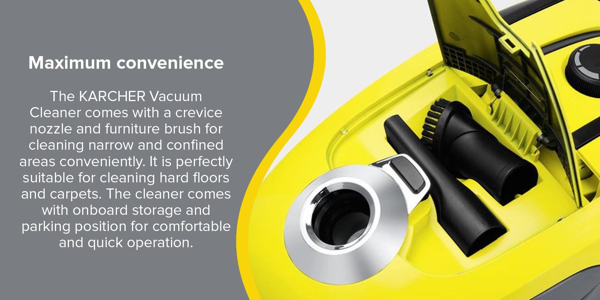 Multi Purpose Vacuum Cleaner 2.8 L 700 W VC 2 KAP Yellow/Black