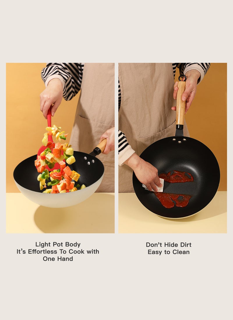 5-Piece Medical Stone Non-Stick Pot Set Wok Soup Pot Frying Pan 22/26/30CM