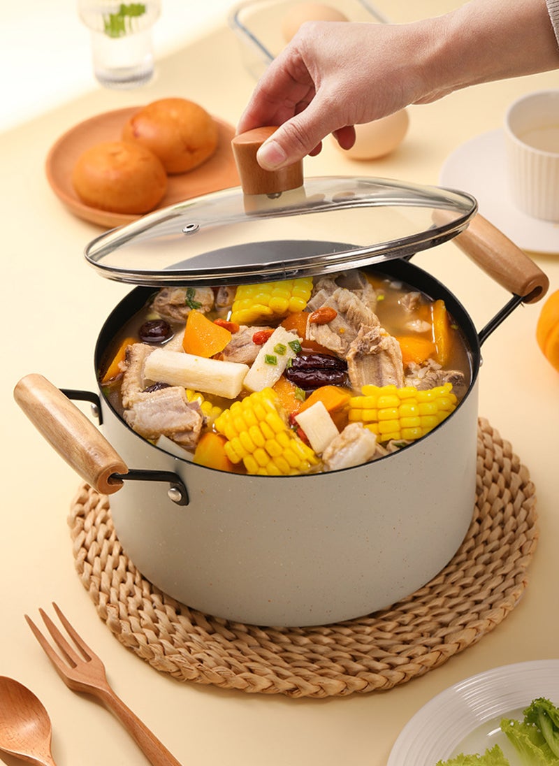 5-Piece Medical Stone Non-Stick Pot Set Wok Soup Pot Frying Pan 22/26/30CM