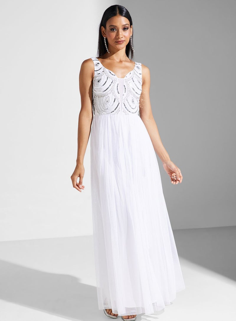 Embellished Bodice Dress