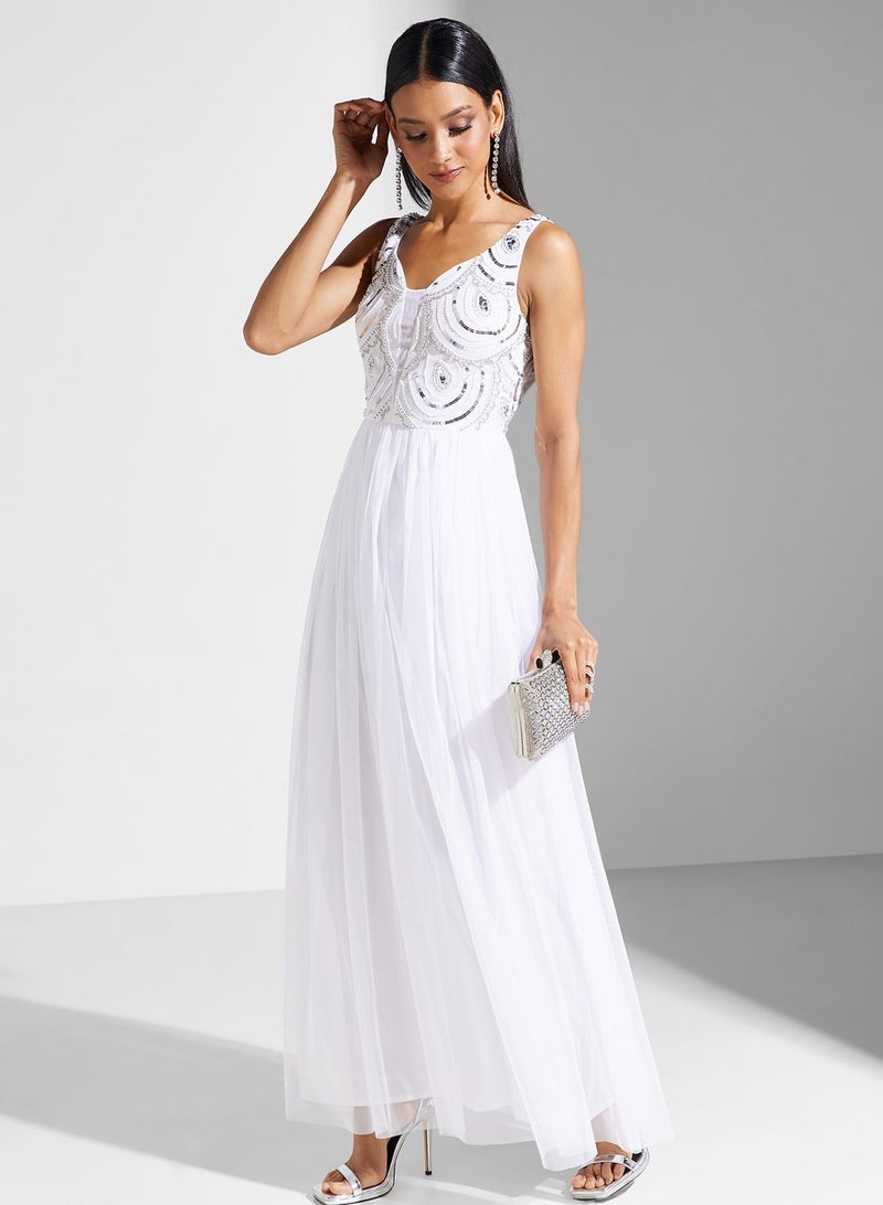 Embellished Bodice Dress